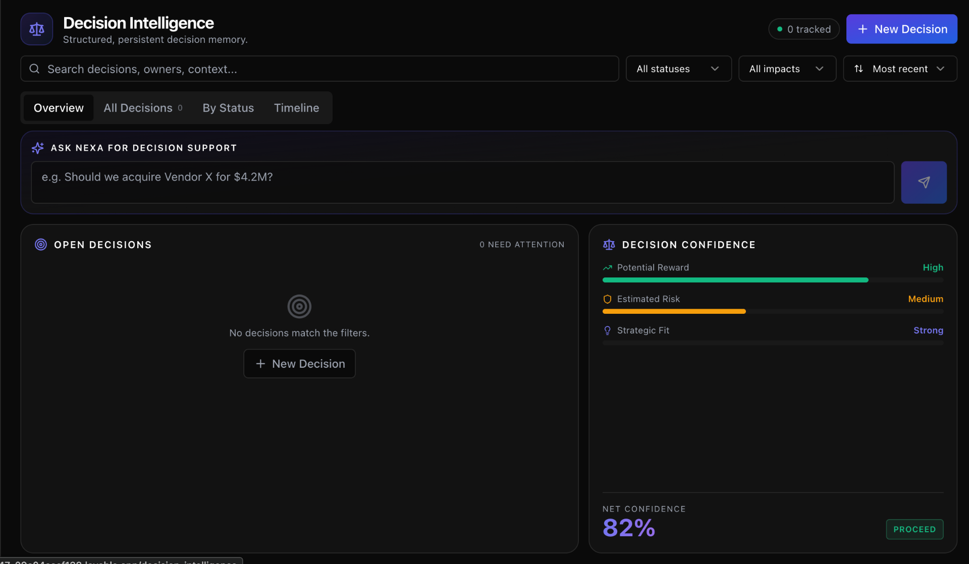 A structured, permanent decision memory.